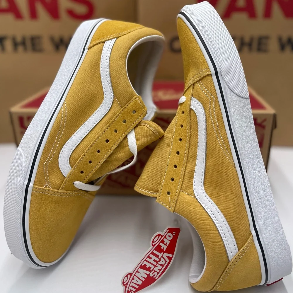 Vans WMNS Mustard Vans Men’s Old Skool
Ochre/True White Sneakers 
VN0A38G1QA0 - Picture 6 of 16